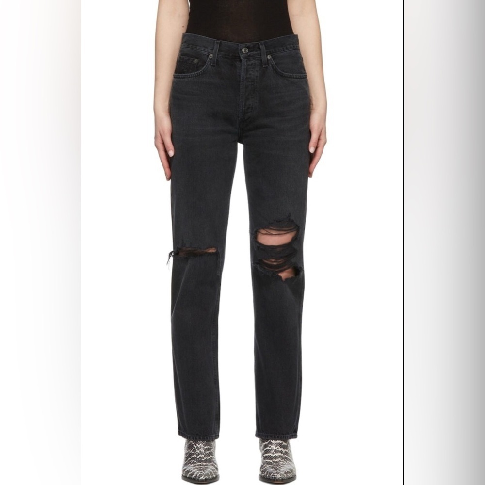 Agolde Women’s Distressed Jeans Lana Vintage Straight| Cigarette | Denim|